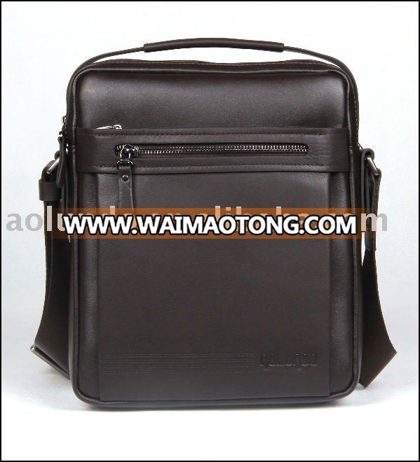 New design wholesale men satchel sling bag genuine leather shoulder bag